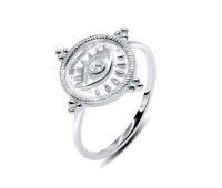 Mystery CZ Eye Silver Ring NSR-3299